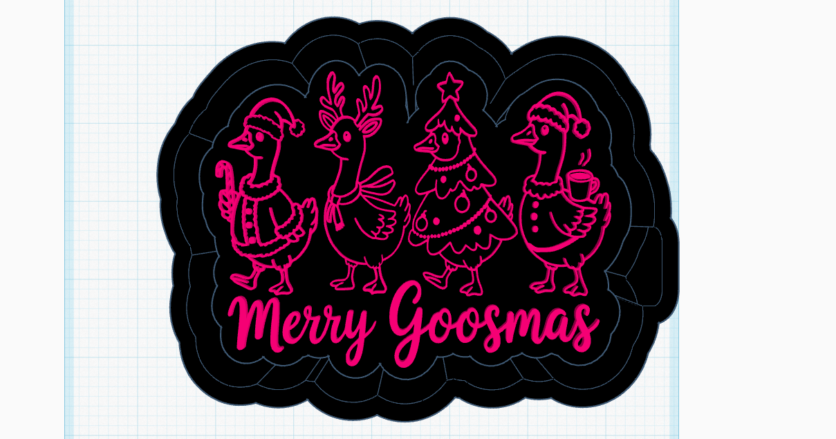 Merry Goosmas Silicone Mold