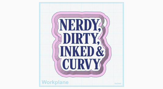 Nerdy Dirty Inked Curvy Silicone Mold