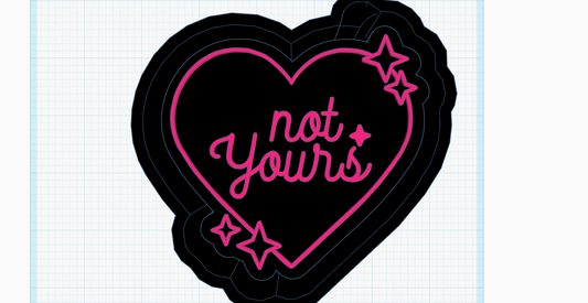 Not Yours Heart Silicone Mold