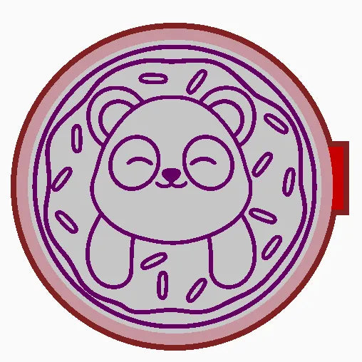 Panda in Sprinkle Donut Silicone Mold