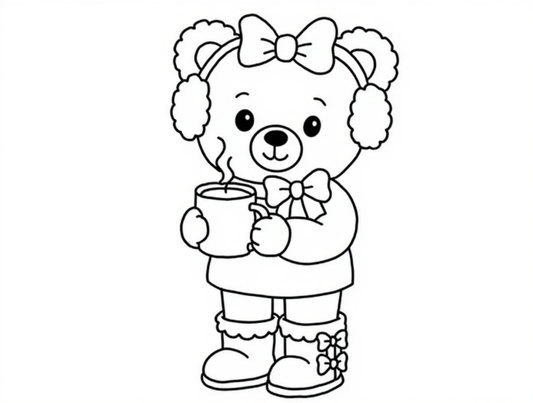 Polar Bear with Cocoa Silicone Mold