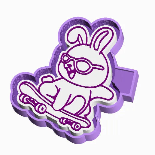 Rabbit Skateboard Silicone Mold