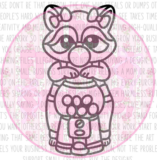 Raccoon Gumball Machine Silicone Mold