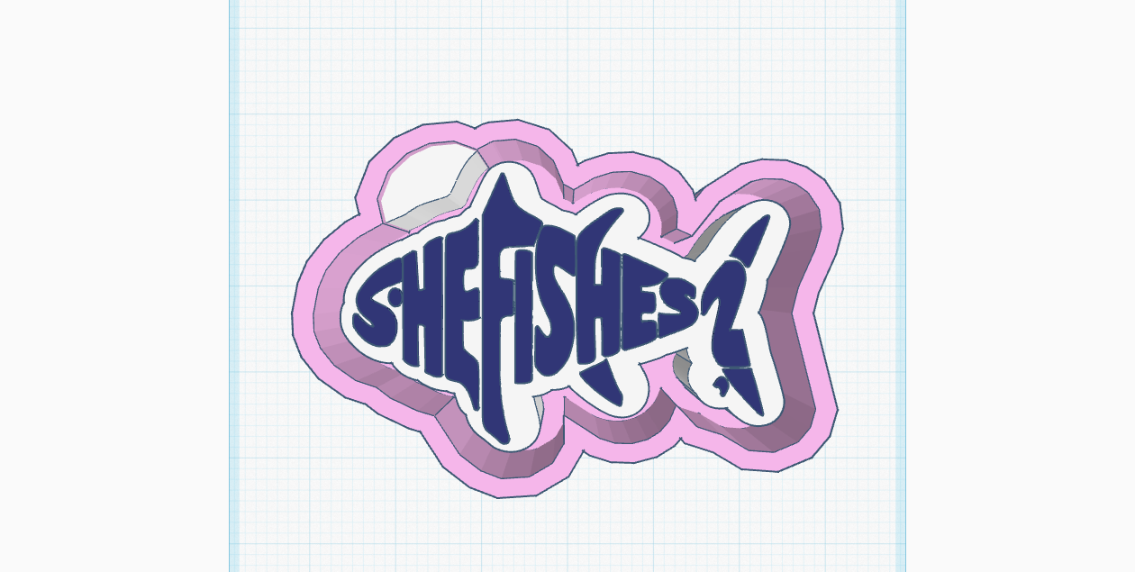 She Fishes 2 Silicone Mold