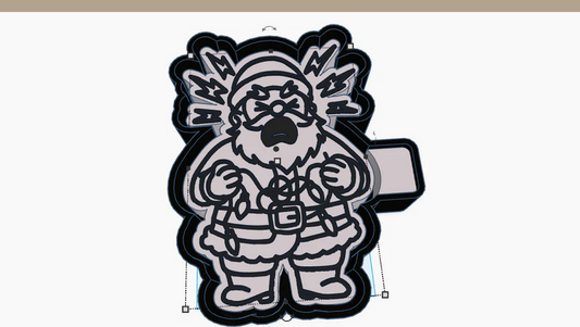 Shocked Santa Silicone Mold