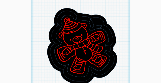 Beary Snow Angel Silicone Mold