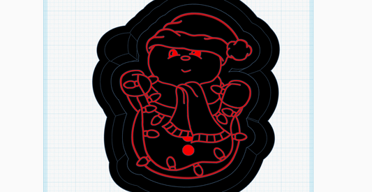 Snowman with Lights Silicone Mold