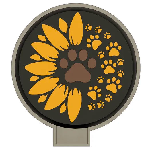 Sunflower Paw Print Silicone Mold