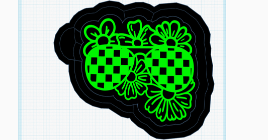 Sunglasses and Flowers Silicone Mold