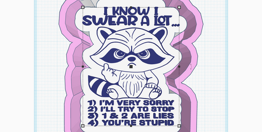 Sweary Raccoon Silicone Mold