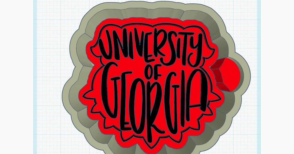 UGA Bulldog Outline Silicone Mold