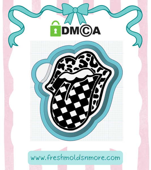 Leopard Checkered Tongue Silicone Mold