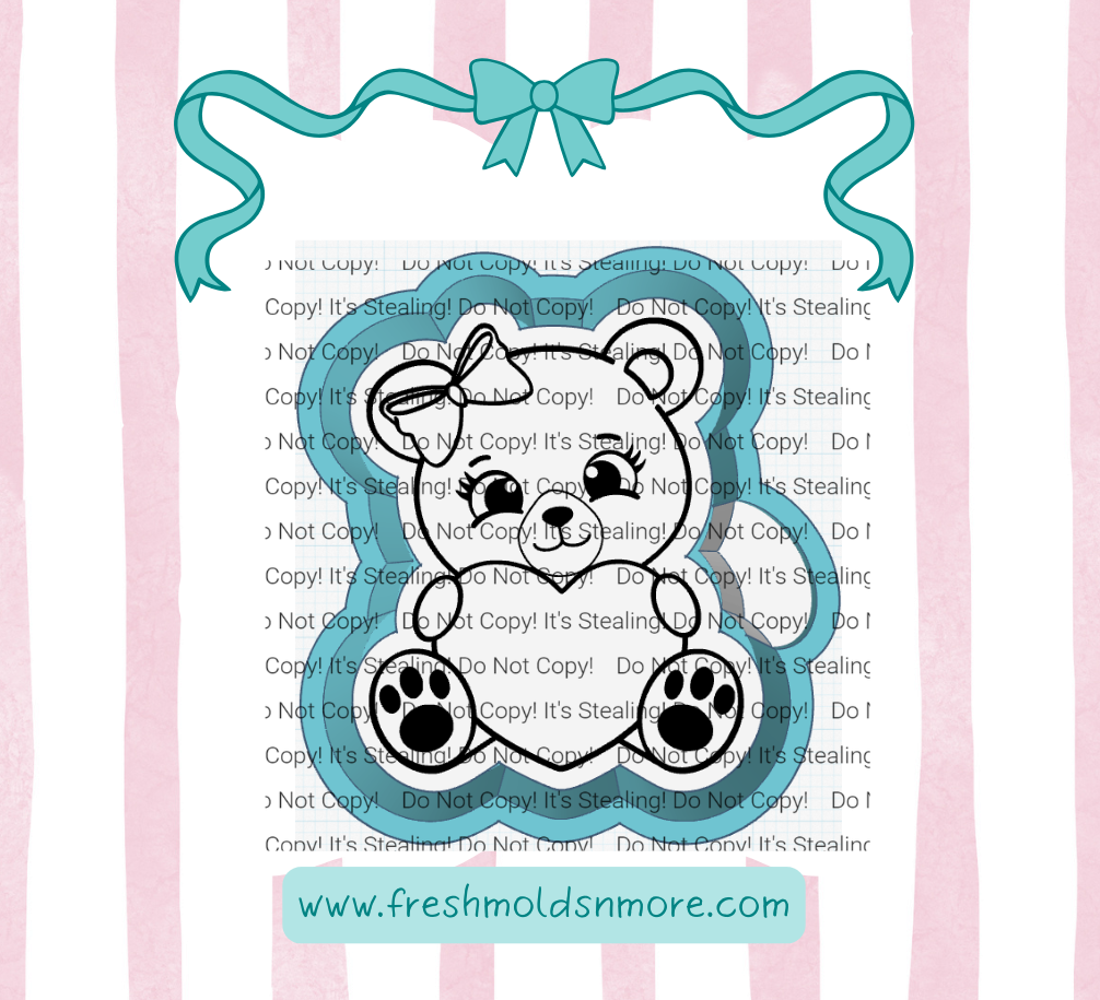 Beary Heart Silicone Mold