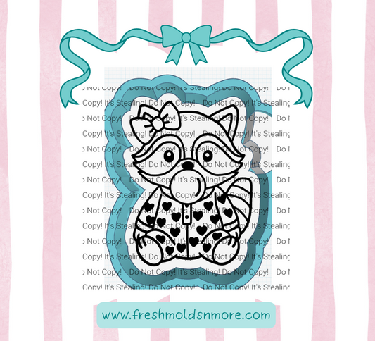 Raccoon Heart PJ's Silicone Mold