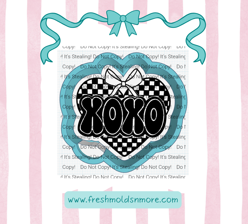 XOXO Heart Silicone Mold