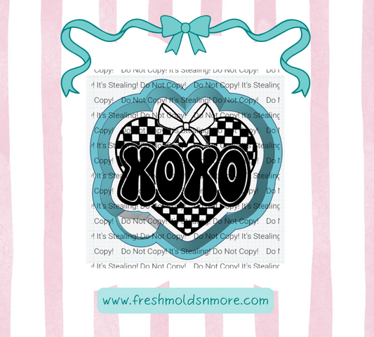 XOXO Heart Silicone Mold