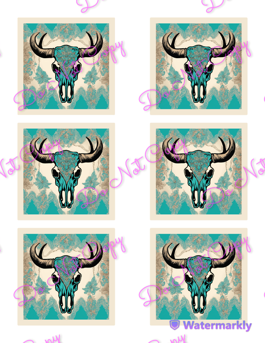 Turquoise Bull Skull