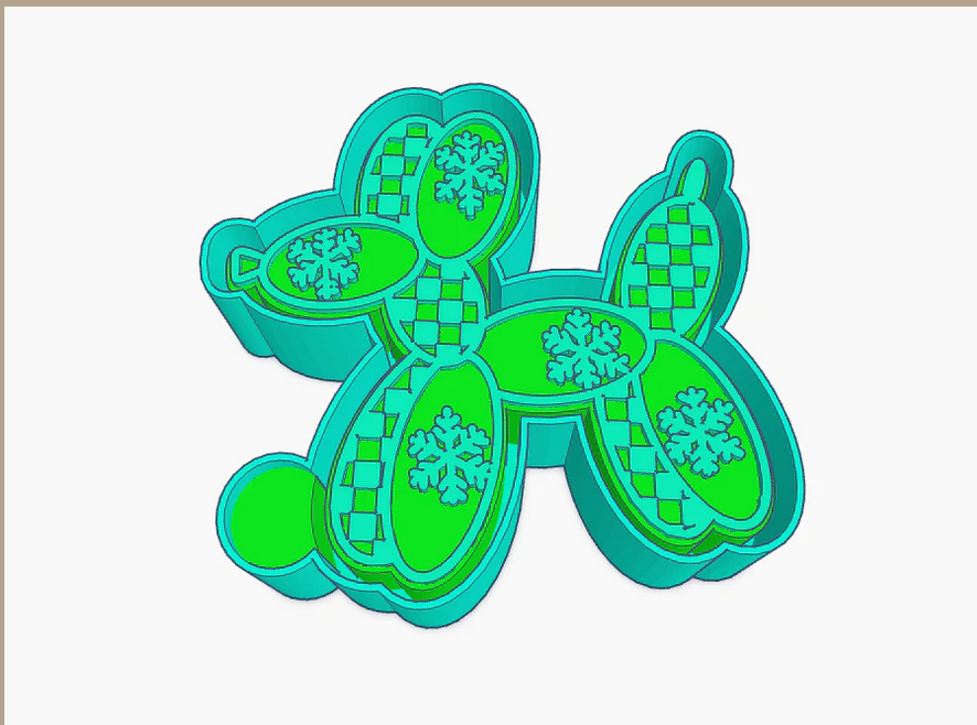 Winter Balloon Dog Silicone Mold