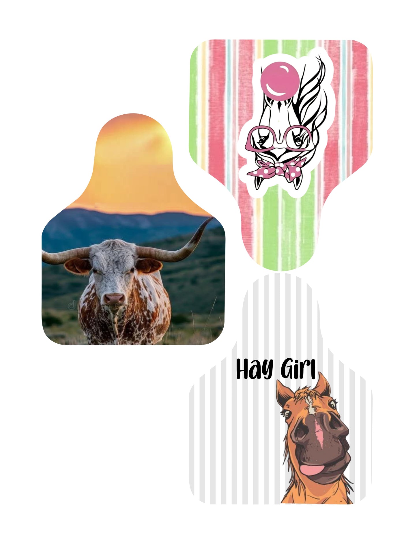 Custom Cow Tag Cardstock